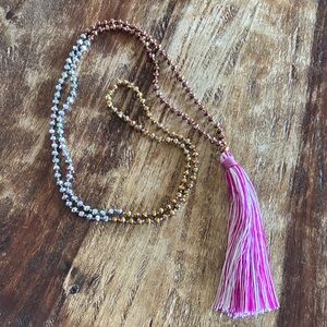 Multi Color Tassel Necklace